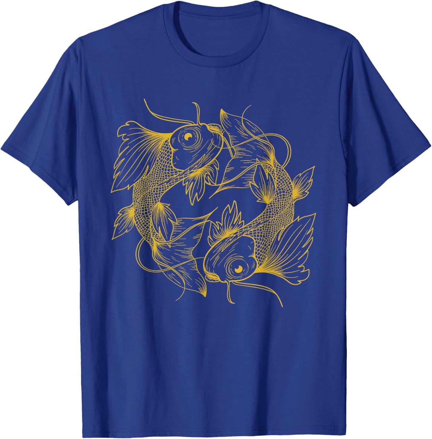 YUKI SOCIETY Japanese Koi Carp Fish - -Adults, Black, Small T-Shirt - T-Shirt | Royal