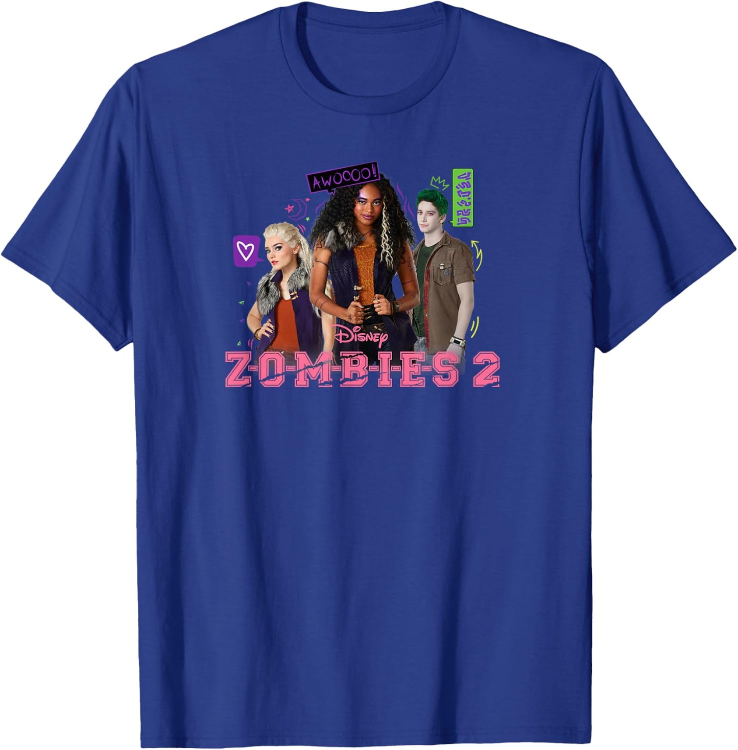 Zombies 2 - Zed Willa Addison Trio T-Shirt - T-Shirt | Royal