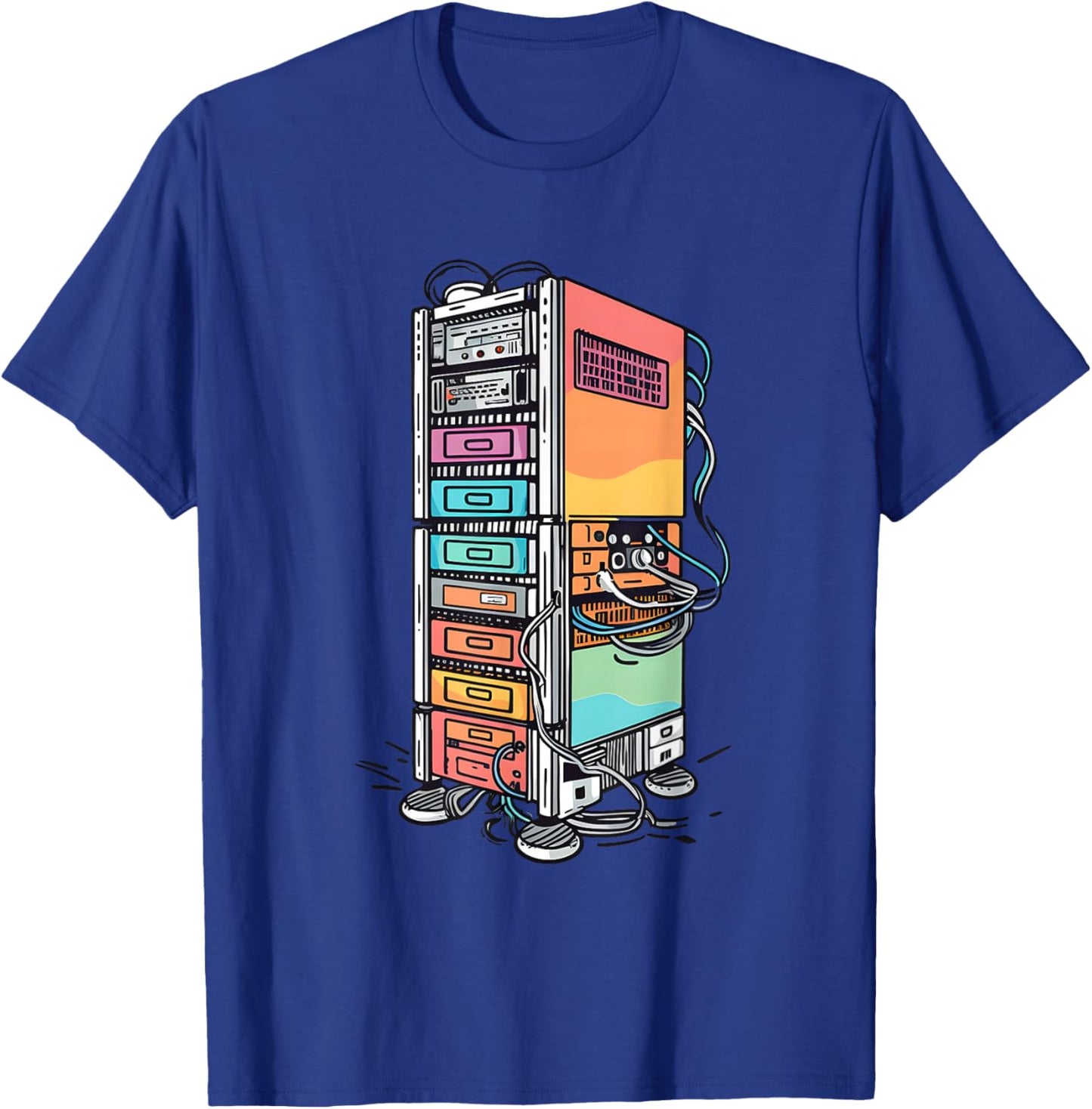 Computer Server Network Rack Homelab Sysadmin Engineer T-Shirt - T-Shirt | Royal