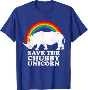 save the chubby unicorns rainbow Save the Rhino Day T-Shirt - T-Shirt | Royal
