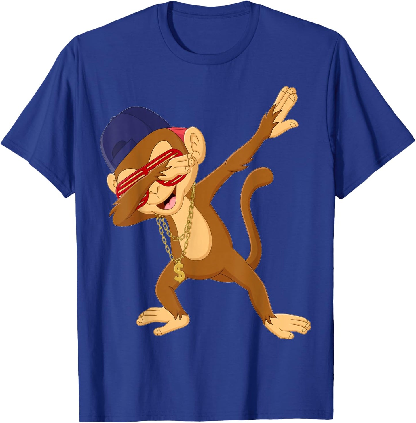 Dabbing Monkey Dab Dance Funny Monkey Graphic T-Shirt - T-Shirt | Royal