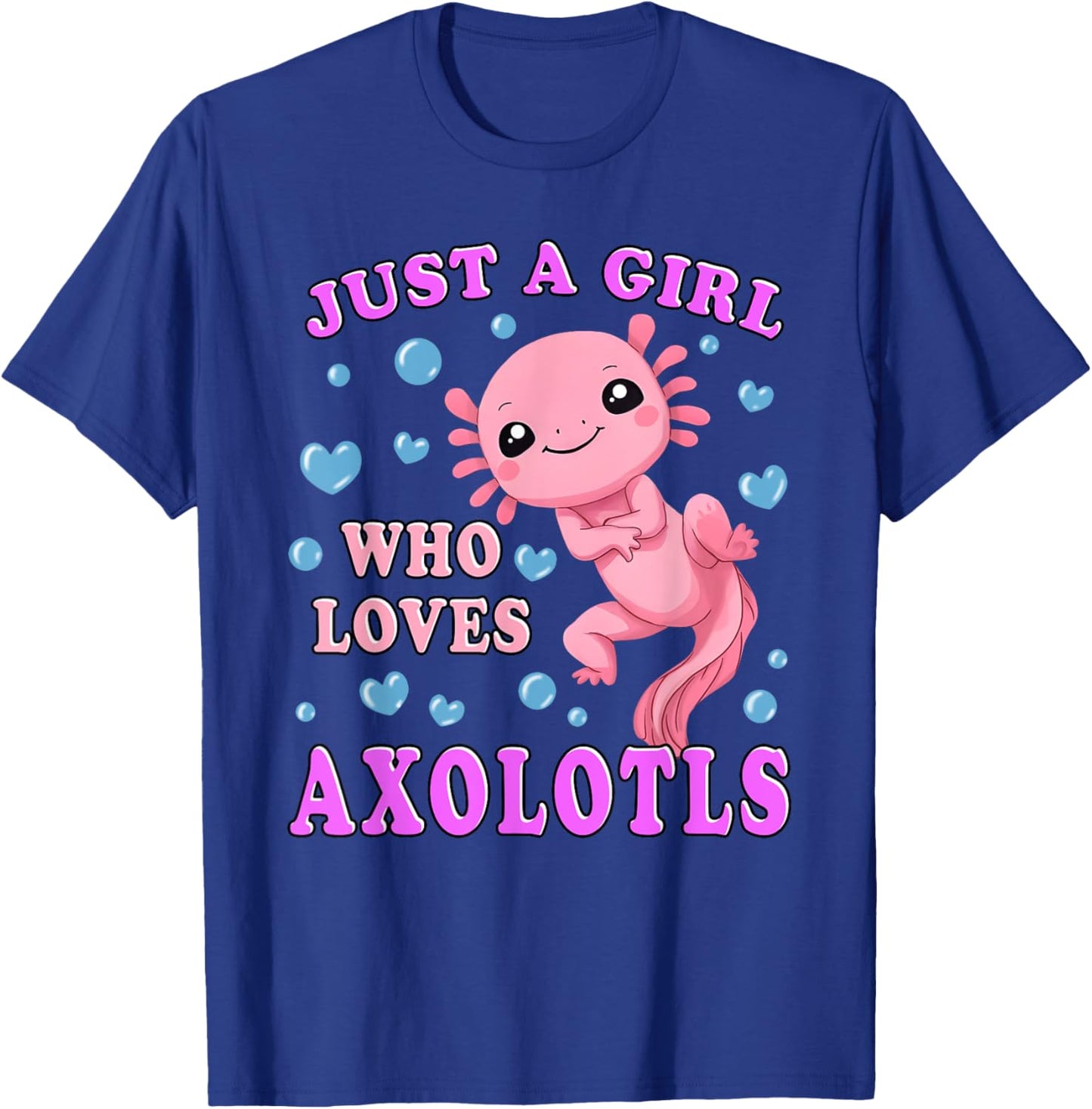 Axolotl Kawaii Cute Anime Axolotl for Teen Girls Kids T-Shirt - T-Shirt | Royal