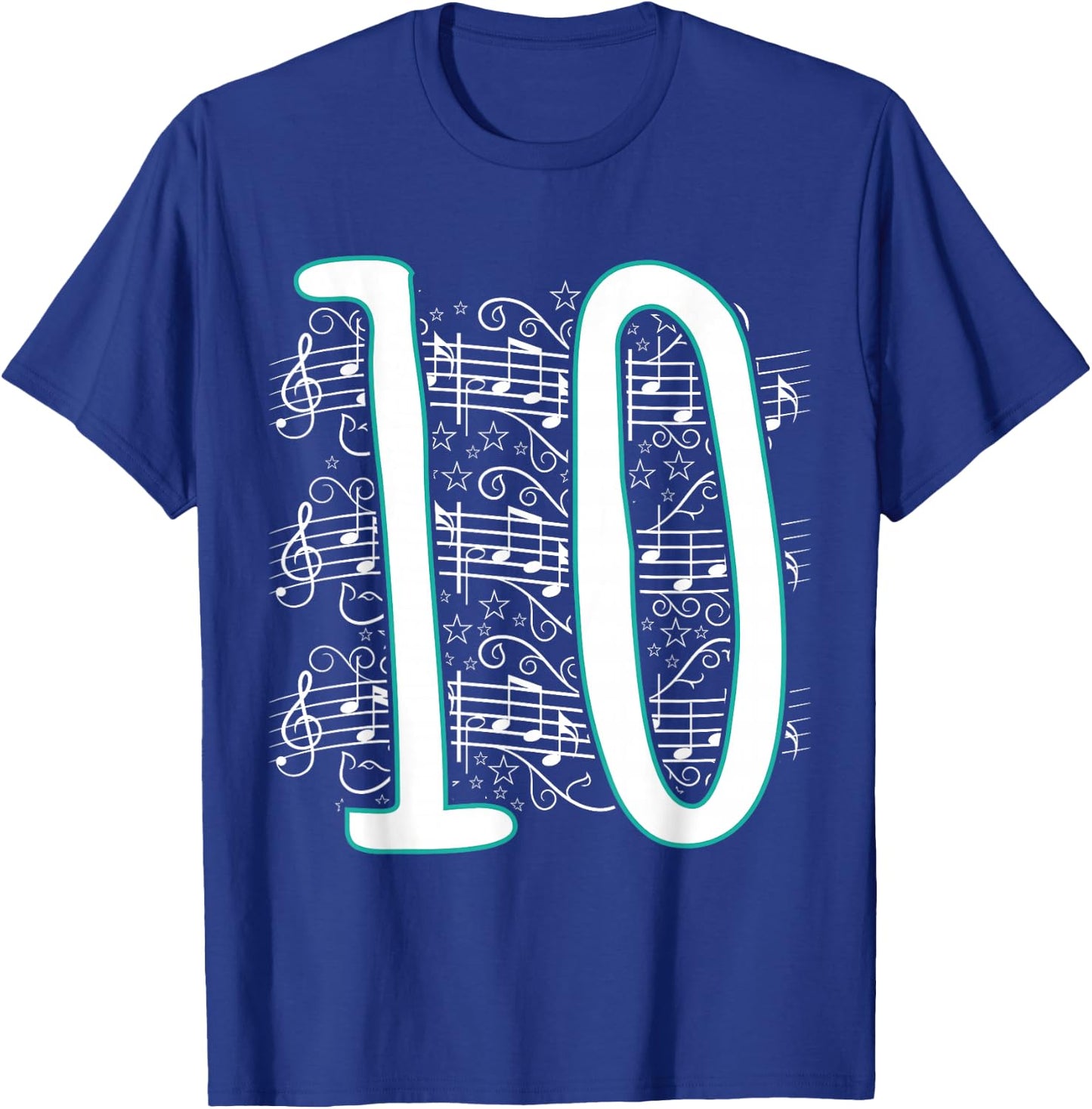 Music Lover - 10th Birthday Gift Design - Musician T-Shirt - T-Shirt | Royal