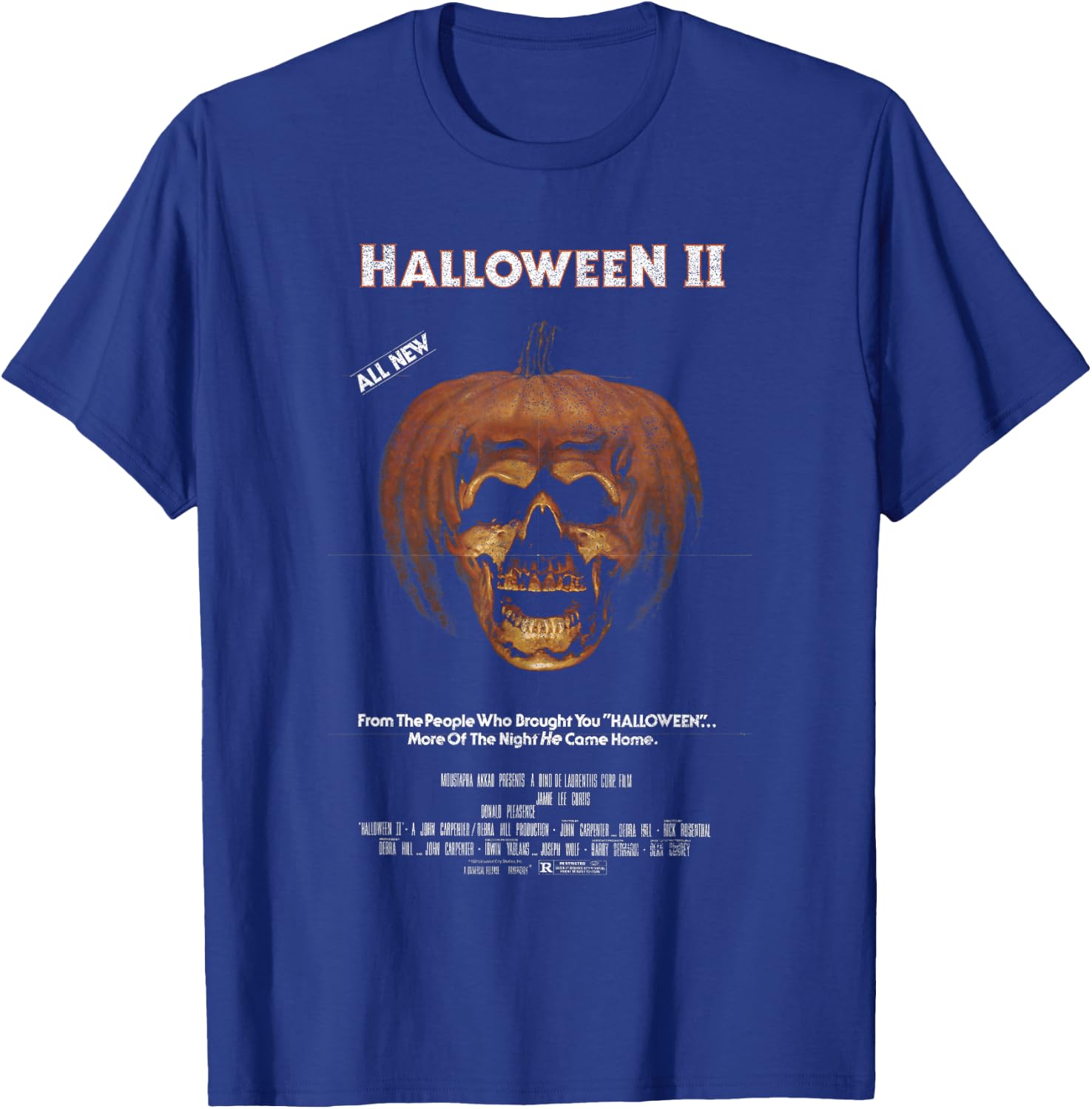 Halloween 2 Carved Pumpkin Poster T-Shirt - T-Shirt | Royal