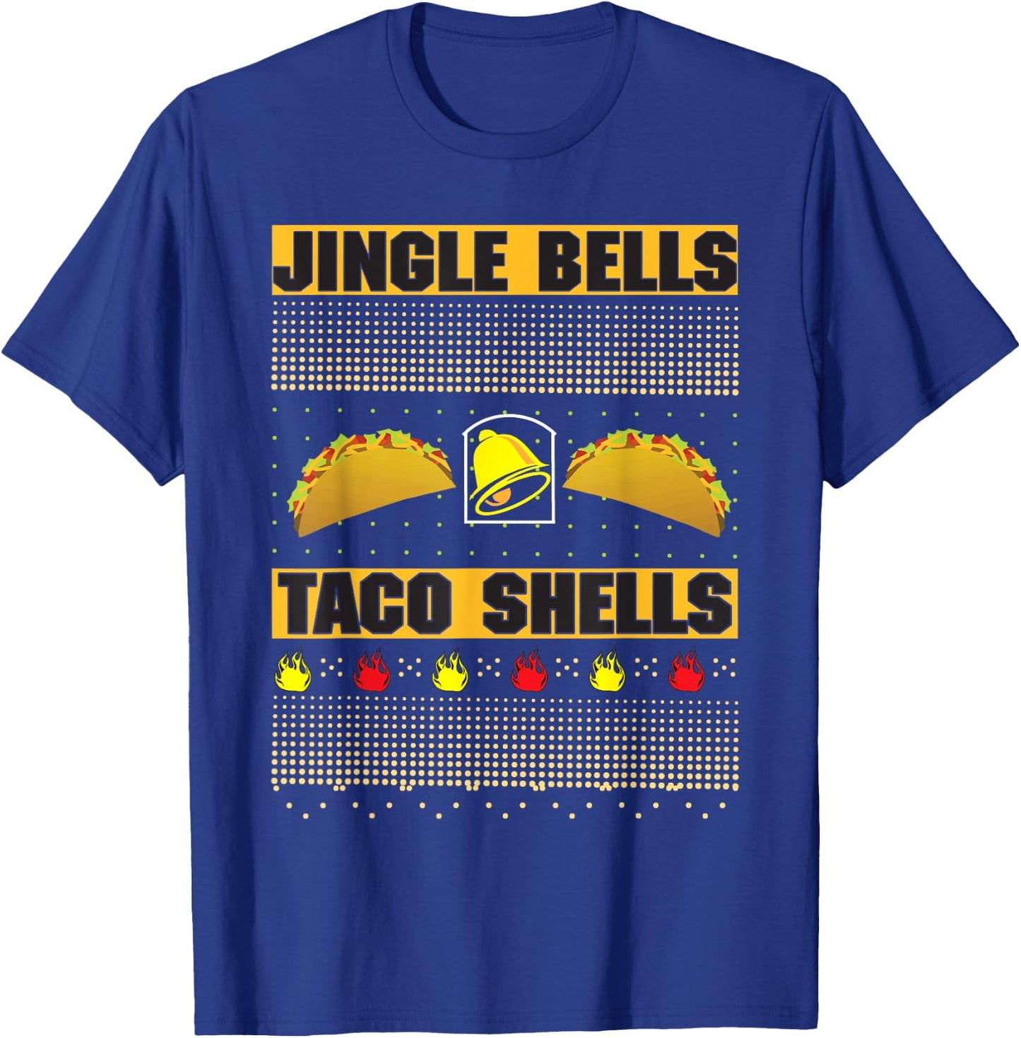 Taco Lover Mexican Food Jingle Bells Taco Shells T-Shirt - T-Shirt | Royal
