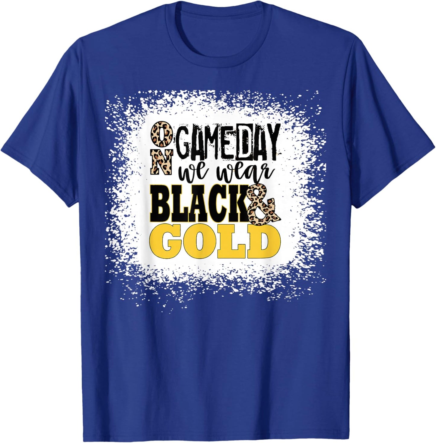 On Gameday Football We Wear Gold and Black T-Shirt - T-Shirt | Royal