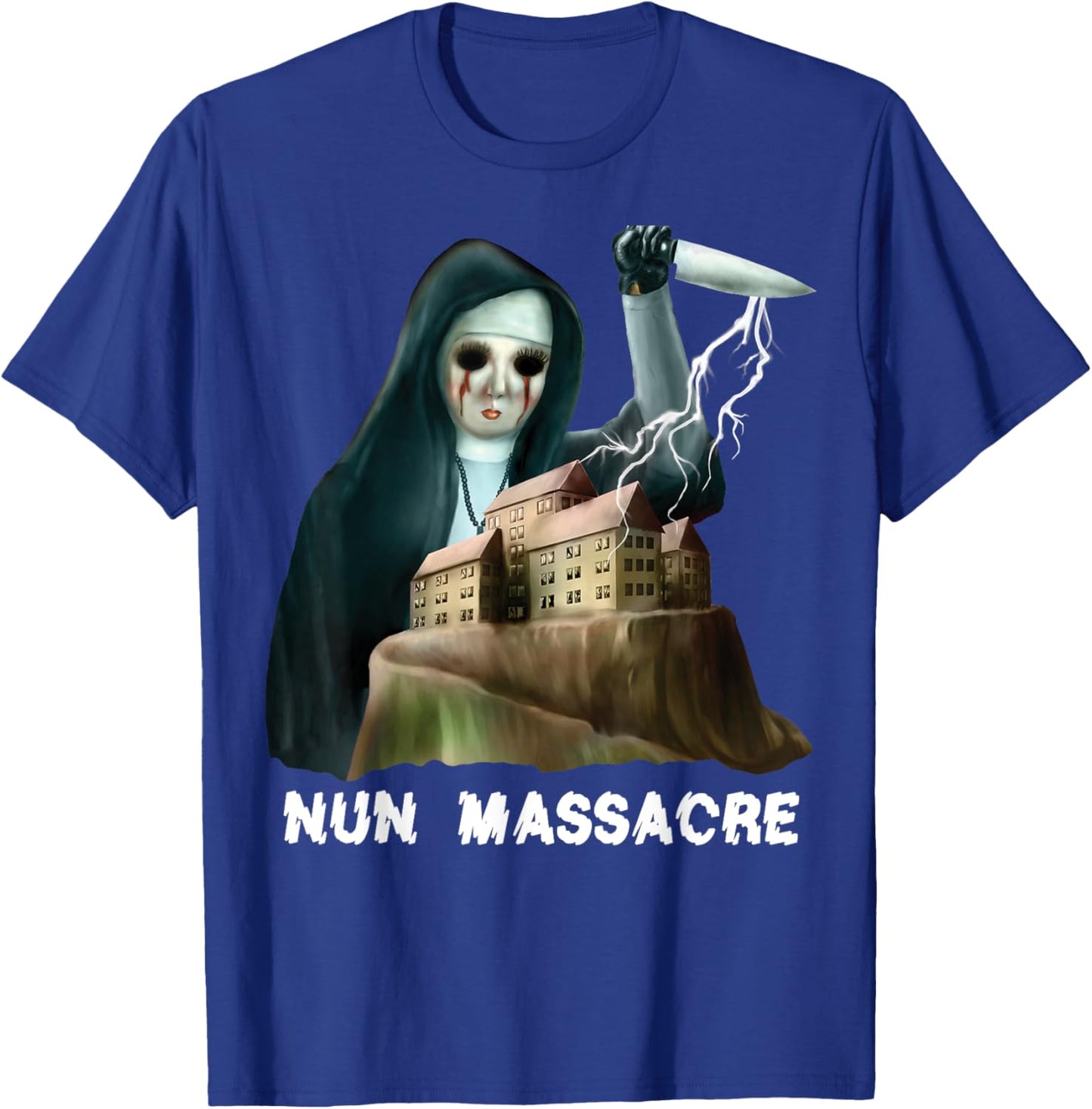 Nun Massacre Survival Horror Game Maniac T-Shirt - T-Shirt | Royal