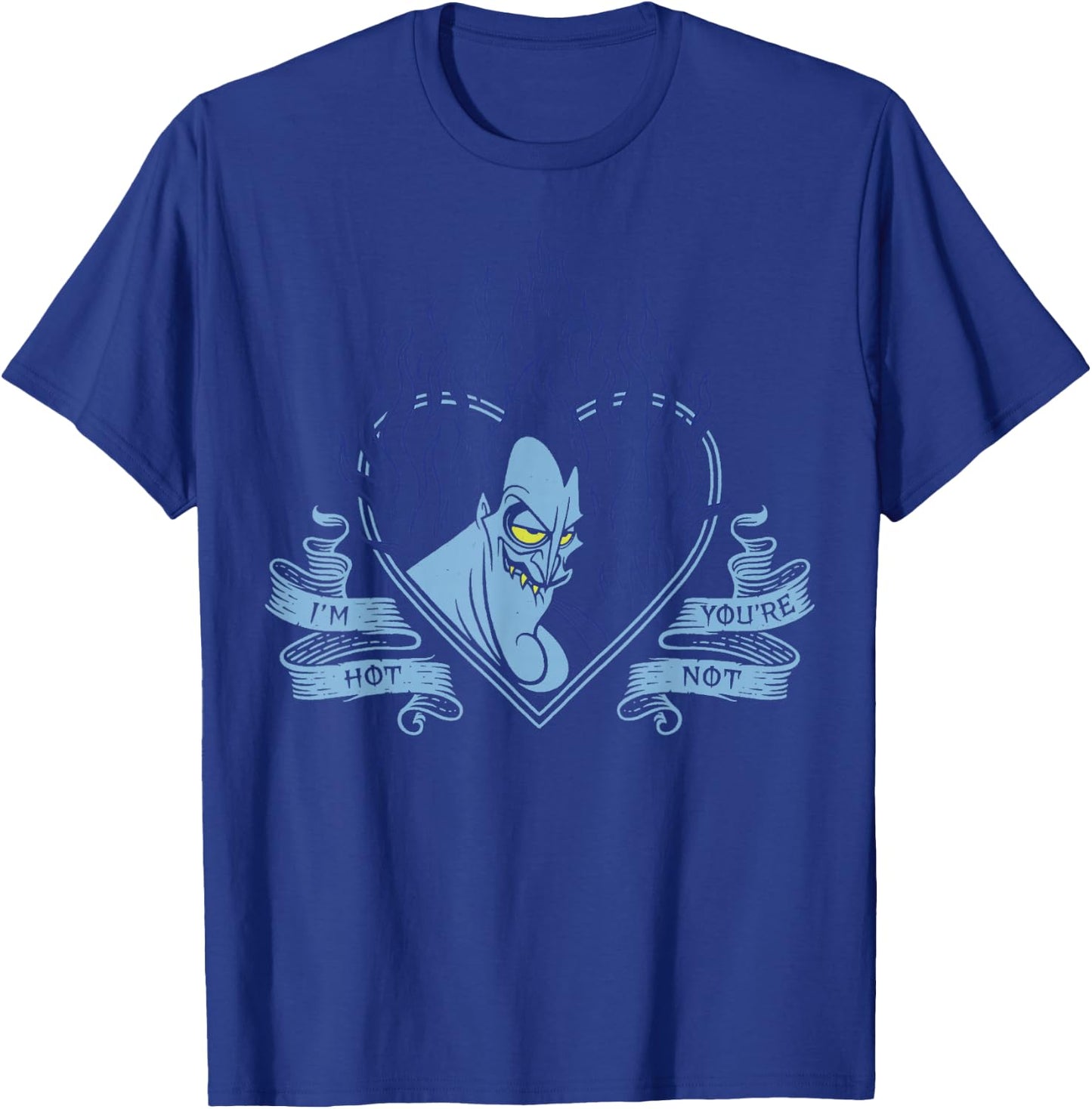 Disney Villains Valentine's Day Hades I'm Hot Heart Vintage T-Shirt - T-Shirt | Royal