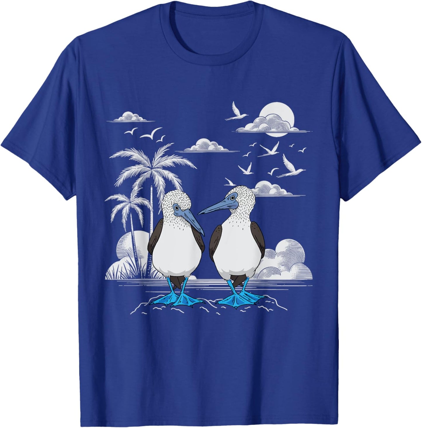 Seabirds Blue Footed Booby Bird Galapagos T-Shirt - T-Shirt | Royal