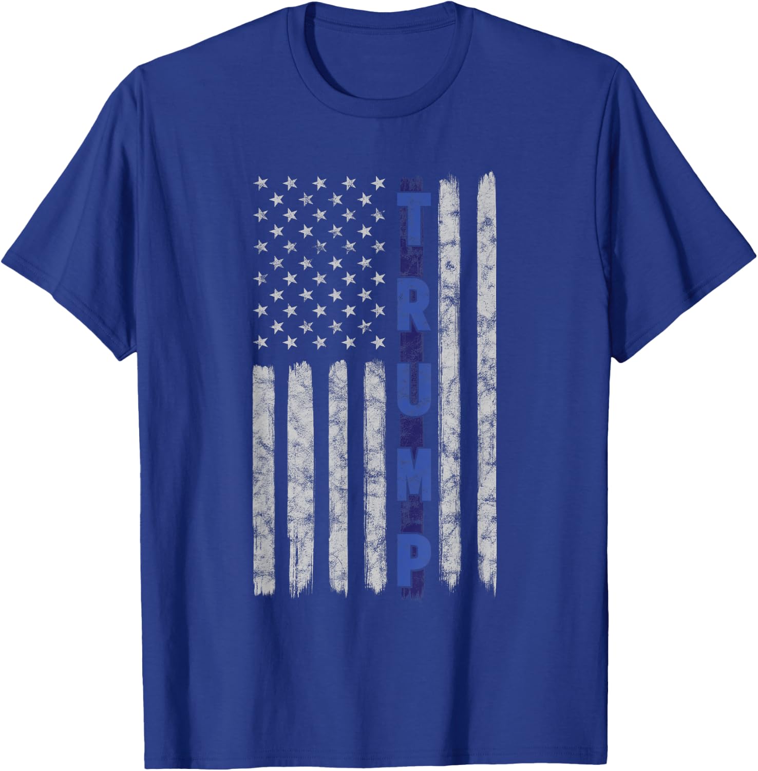 Police Thin Blue Line Trump American Flag USA T-Shirt - T-Shirt | Royal