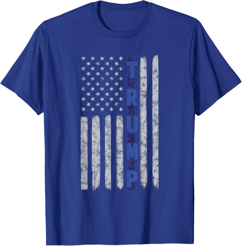Police Thin Blue Line Trump American Flag USA