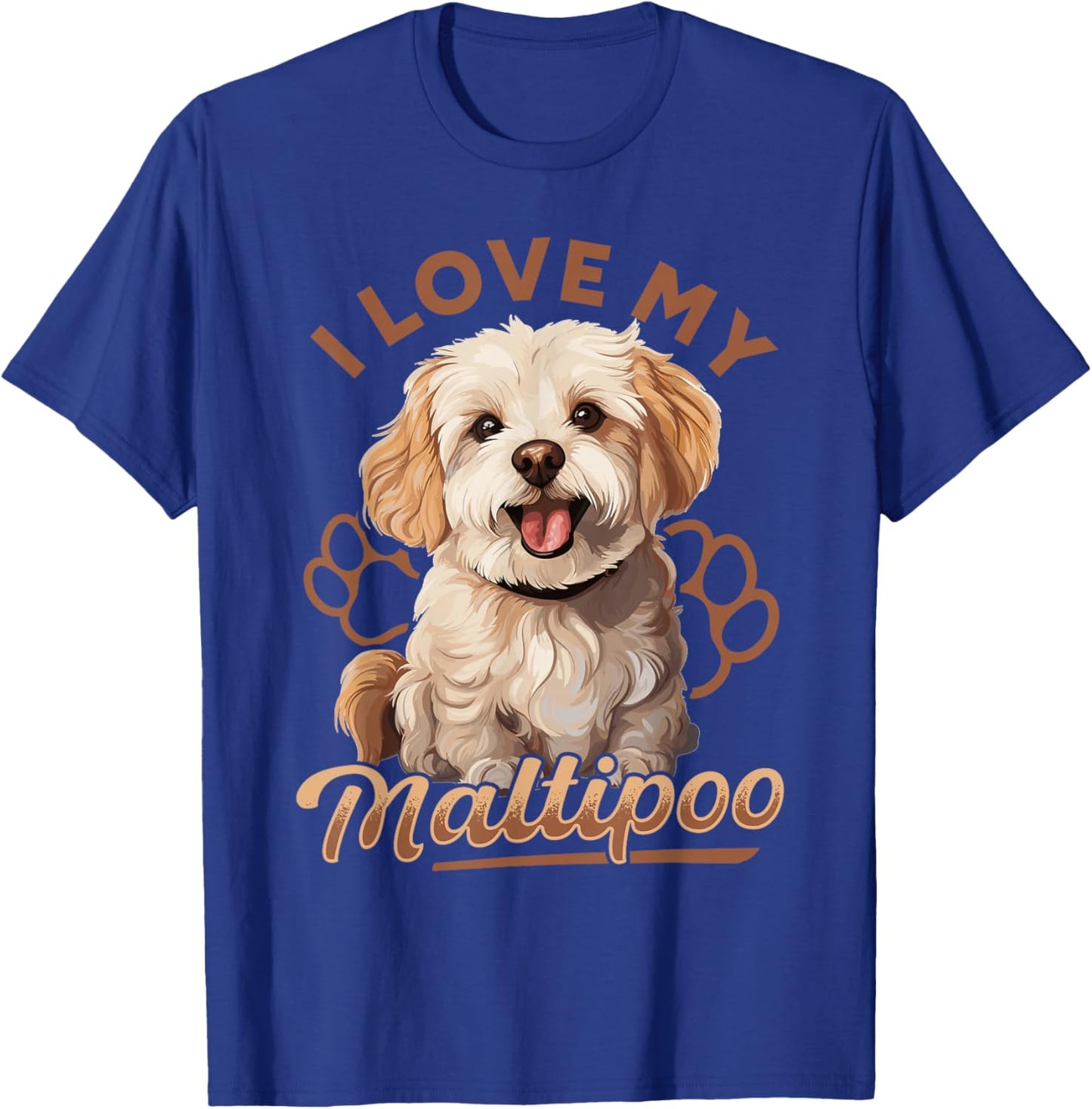 Maltipoo Dog Breed Pet I Love my Maltipoo Women Girls Kids T-Shirt - T-Shirt | Royal