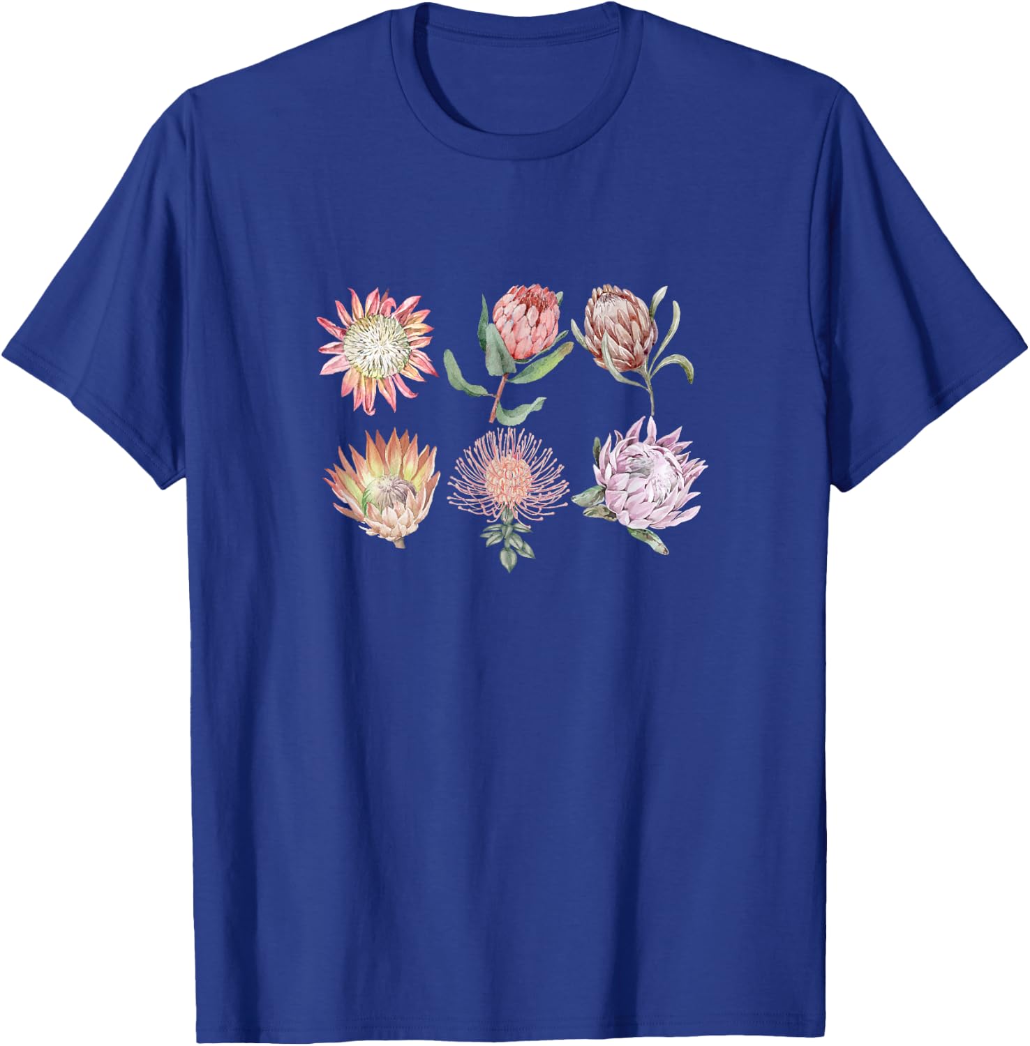 Protea Flower Botanical | Floral Nature T-Shirt - T-Shirt | Royal