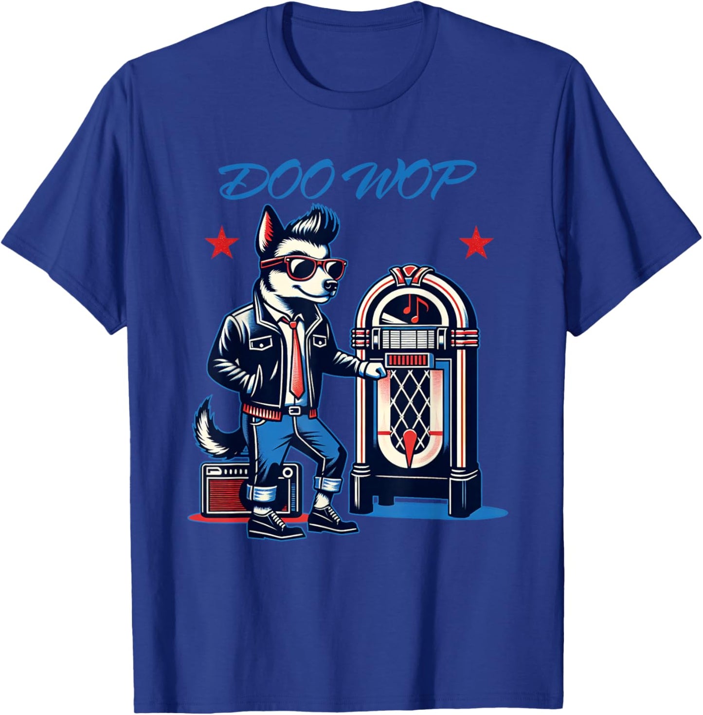 Rock N Roll 50s Sock Hop Dance Dog Doo Wop Rockabilly 1950s T-Shirt - T-Shirt | Royal