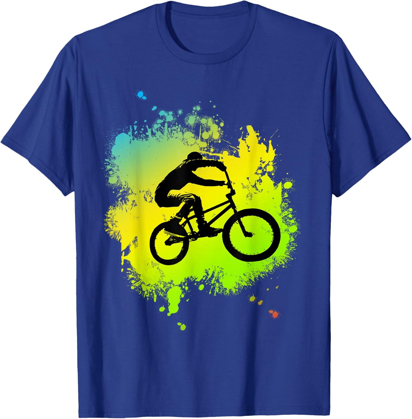 Bmx colouring Bike with nice Wheel, stunts, Pedals & Decks T-Shirt - T-Shirt | Royal