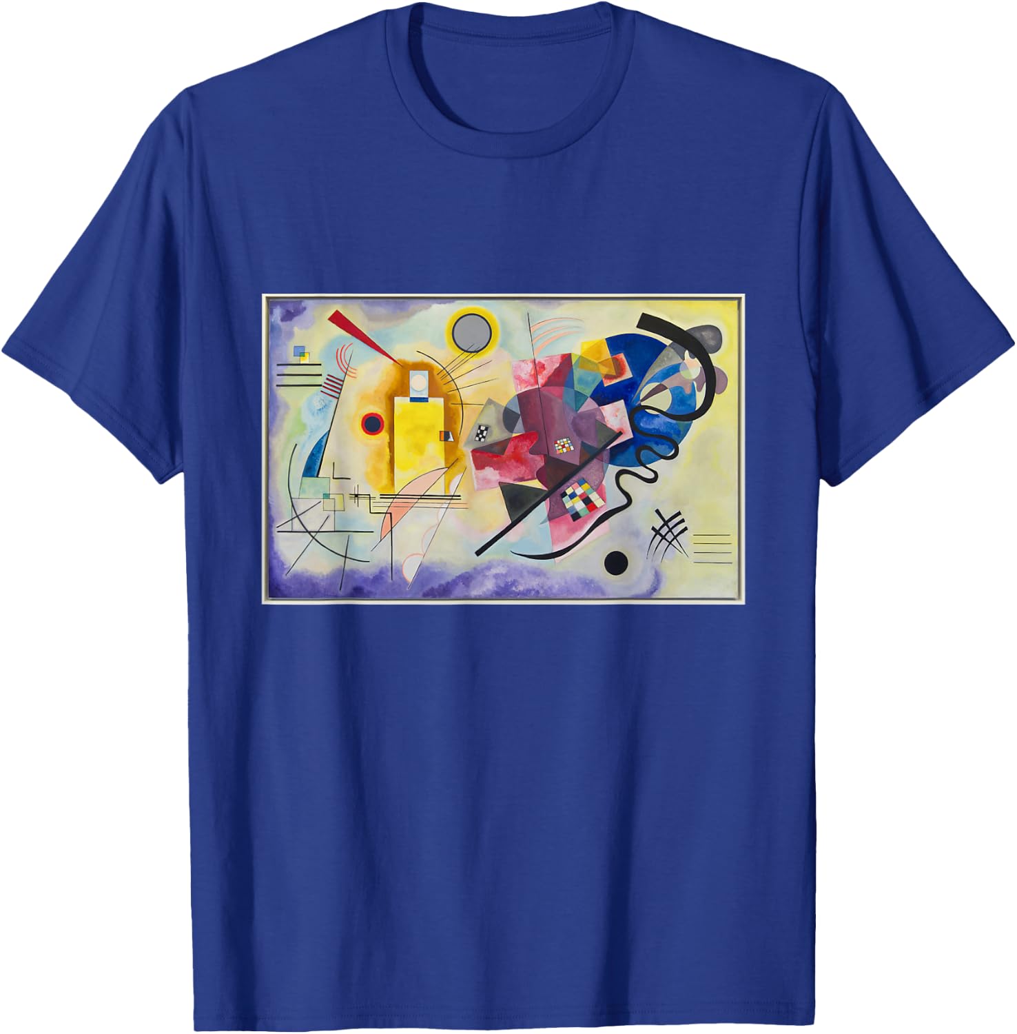 Kandinsky Yellow-Red-Blue Abstraction Art Contemporary T-Shirt - T-Shirt | Royal