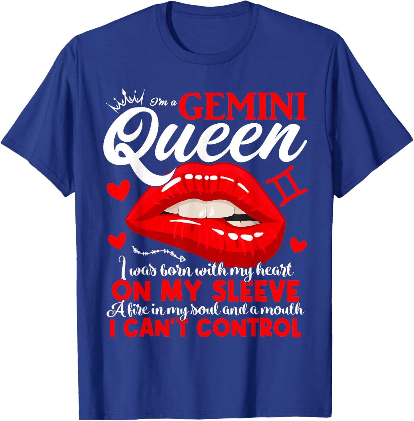Gemini Queen June Birthday May Gemini Zodiac Sign Women Girl T-Shirt - T-Shirt | Royal