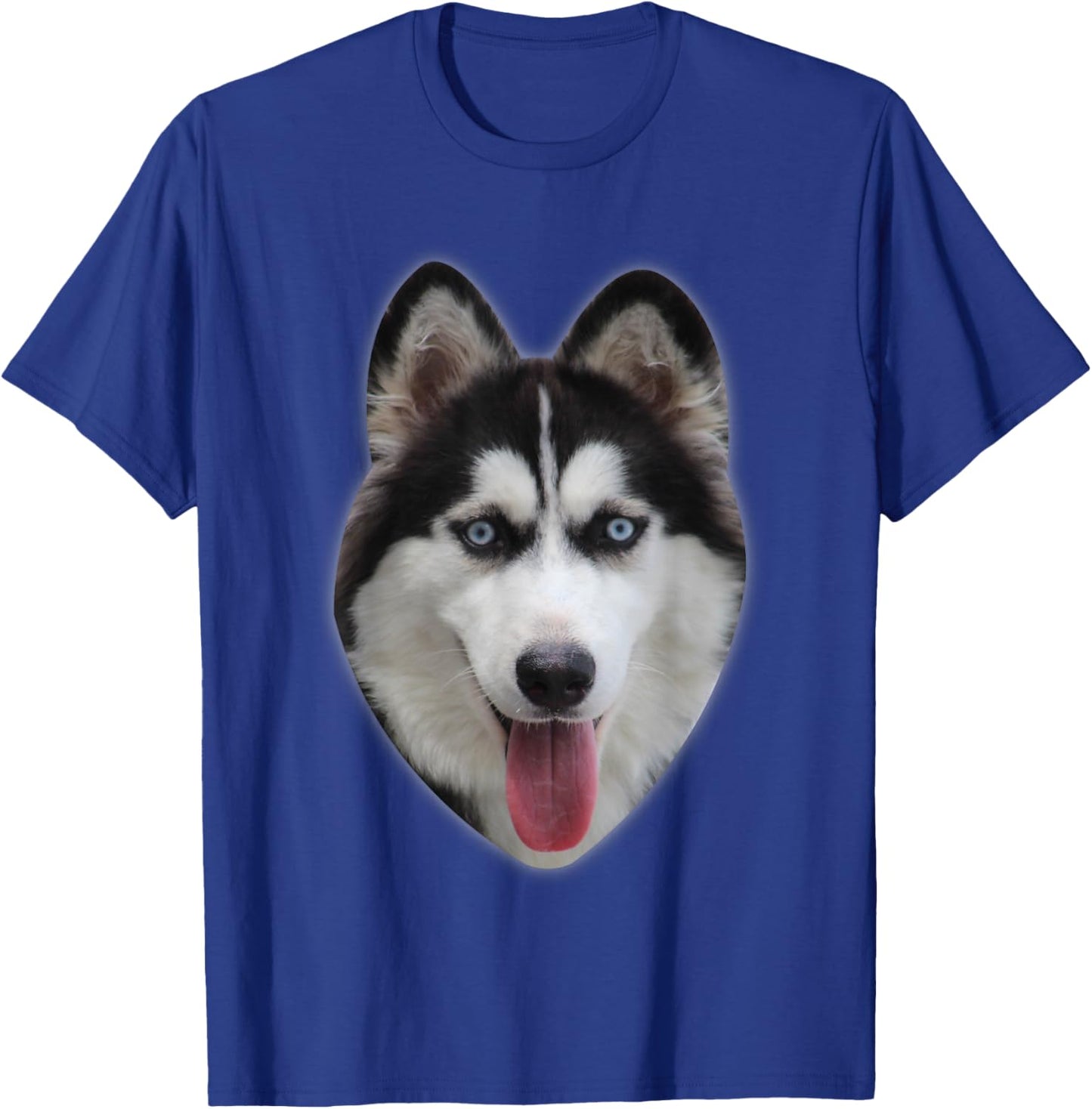 Siberian Husky Designs Siberian Husky - Men's Adult Black Short Sleeve Classic Fit - Small T-Shirt - T-Shirt | Royal