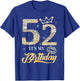 It's My 52nd Birthday Diamond Shoes 52 Years Old Women T-Shirt - T-Shirt | Royal