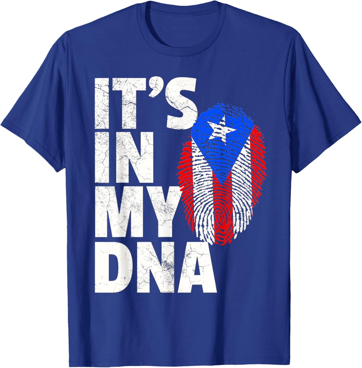 IT'S IN MY DNA Puerto Rico Flag Rican National Pride Roots T-Shirt - T-Shirt | Royal