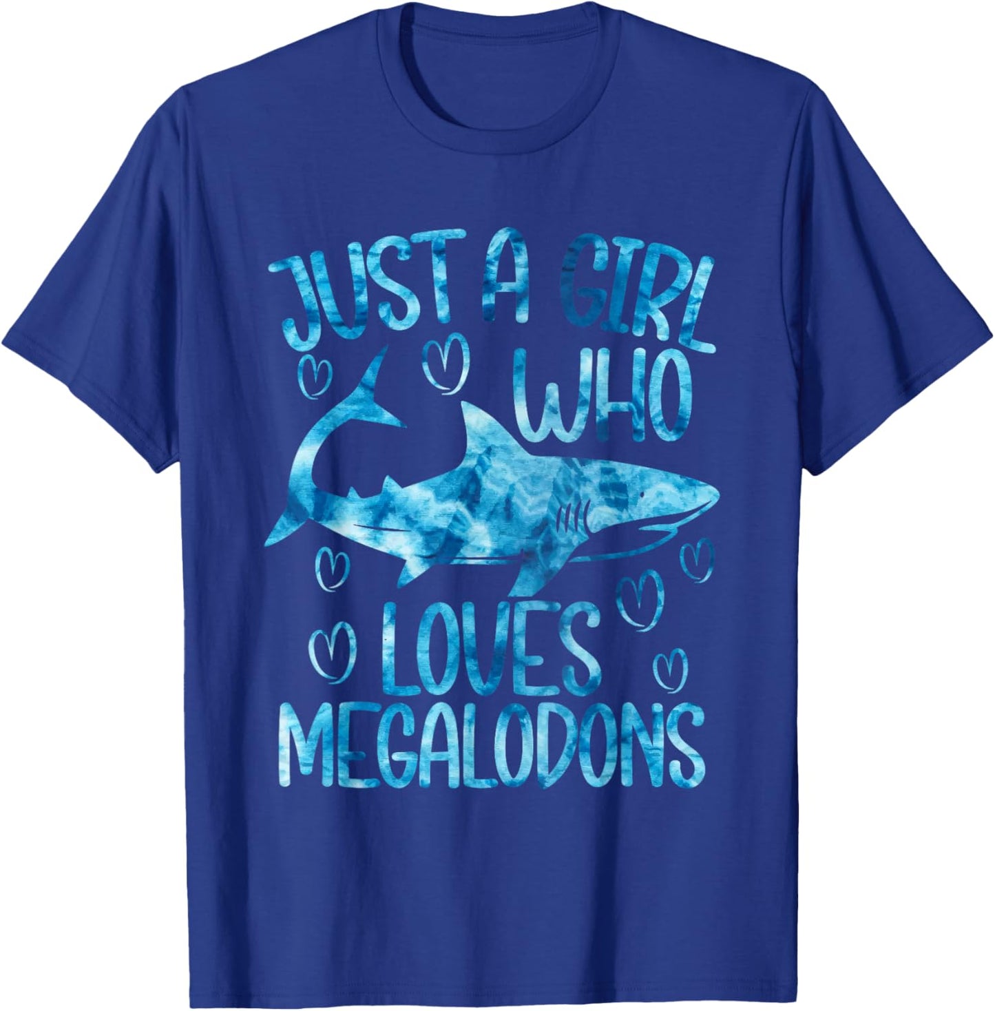 Megaladon Girl Shark Biology Ocean Funny Megalodon Lover T-Shirt - T-Shirt | Royal