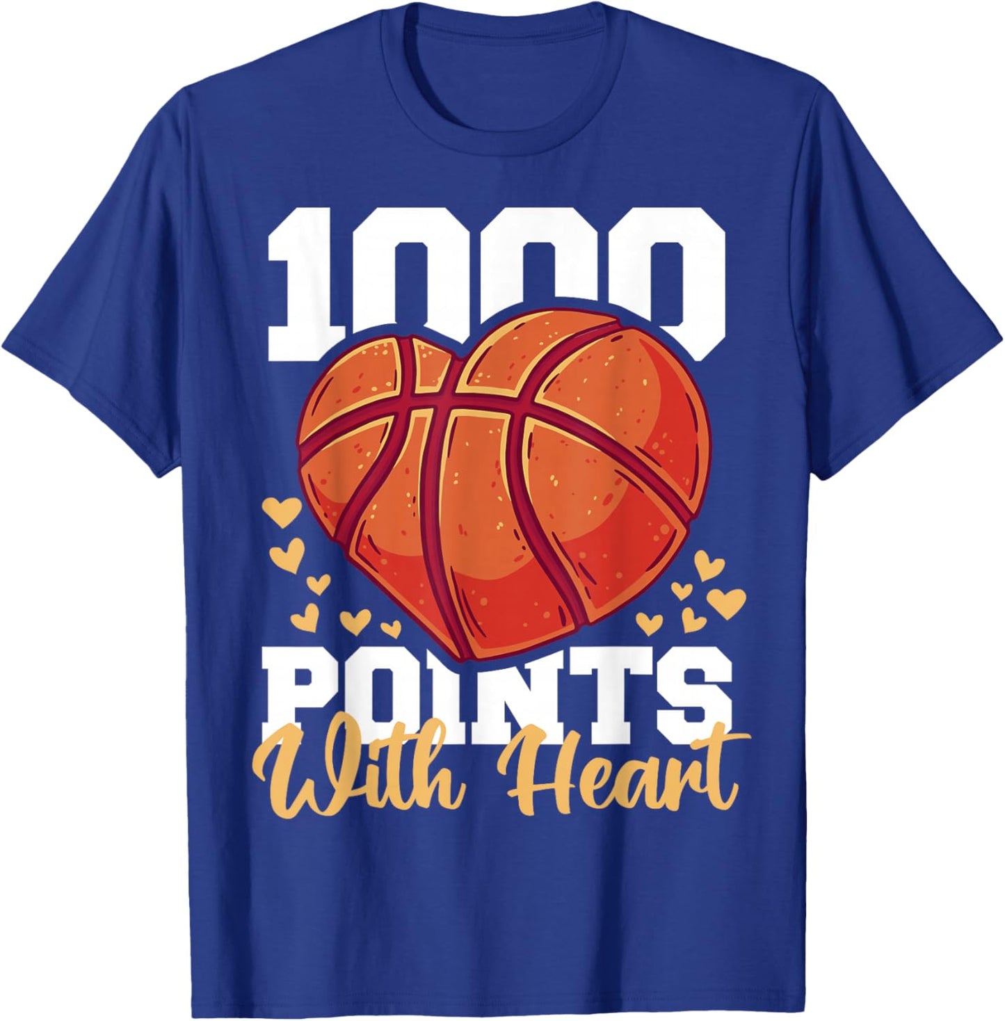 1000 Points Basketball Scorer High School Basketball Player T-Shirt - T-Shirt | Royal