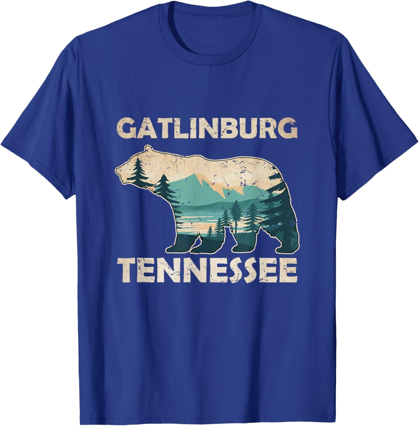 Gatlinburg Tennessee Great Smoky Mountains Bear Souvenir T-Shirt - T-Shirt | Royal