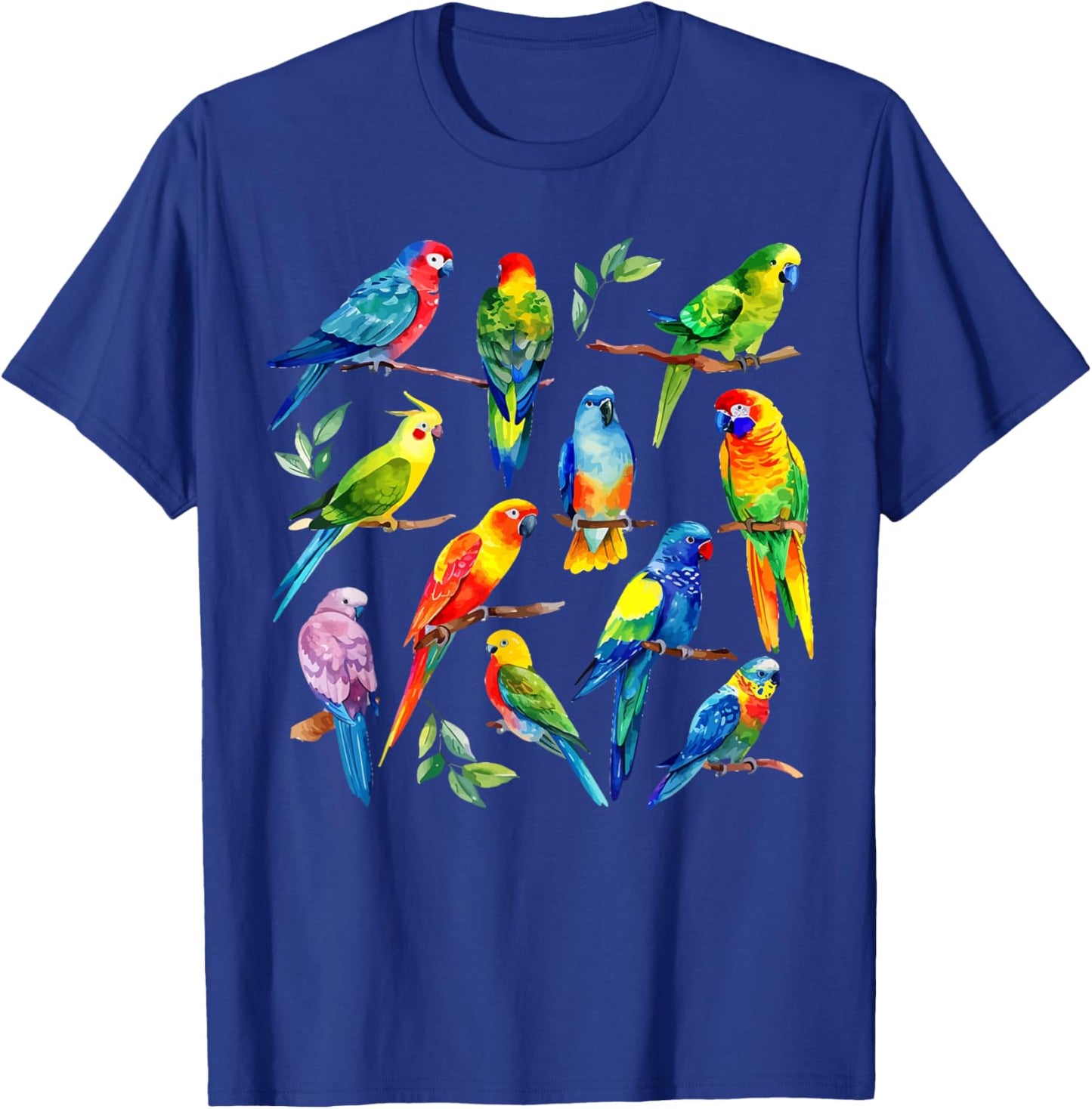 Colorful Parrot Watercolor T-Shirt - T-Shirt | Royal