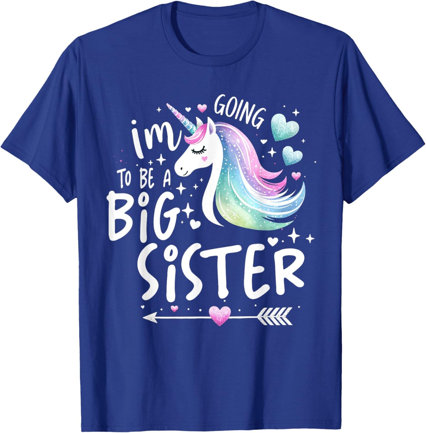 Best Sibling Baby Shower Big Sister Shirts for Girls Unicorn T-Shirt - T-Shirt | Royal