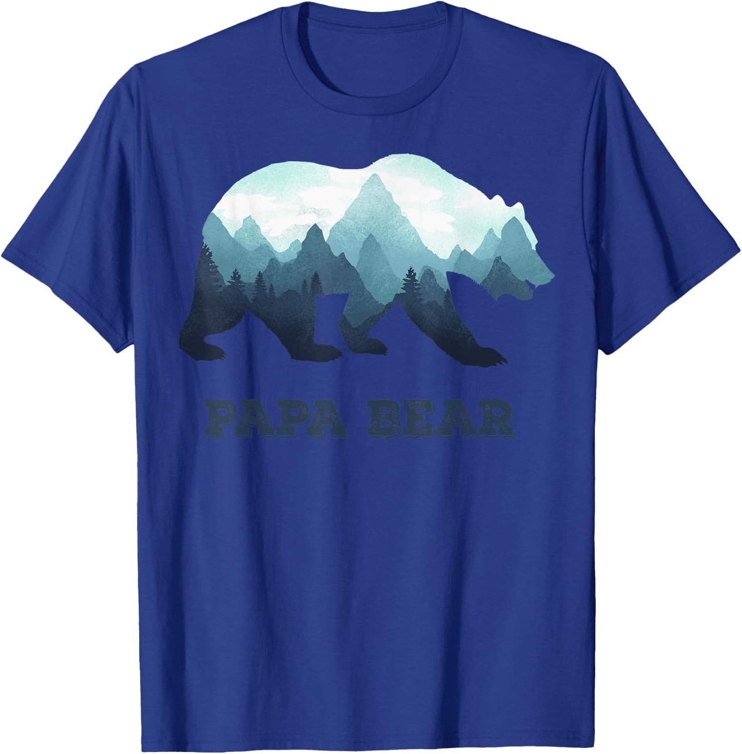 Papa Bear Wildlife Father's Day Gift Dad, Daddy or Dada T-Shirt - T-Shirt | Royal