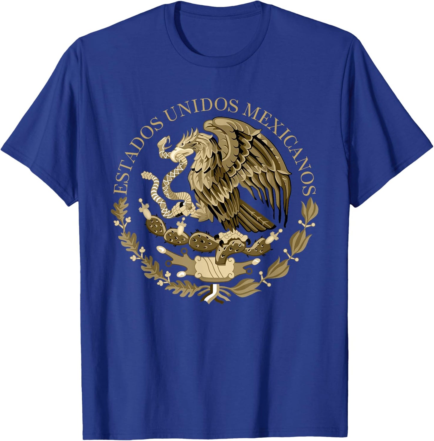 Mexico flag Coat of Arms seal in sepia T-Shirt - T-Shirt | Royal