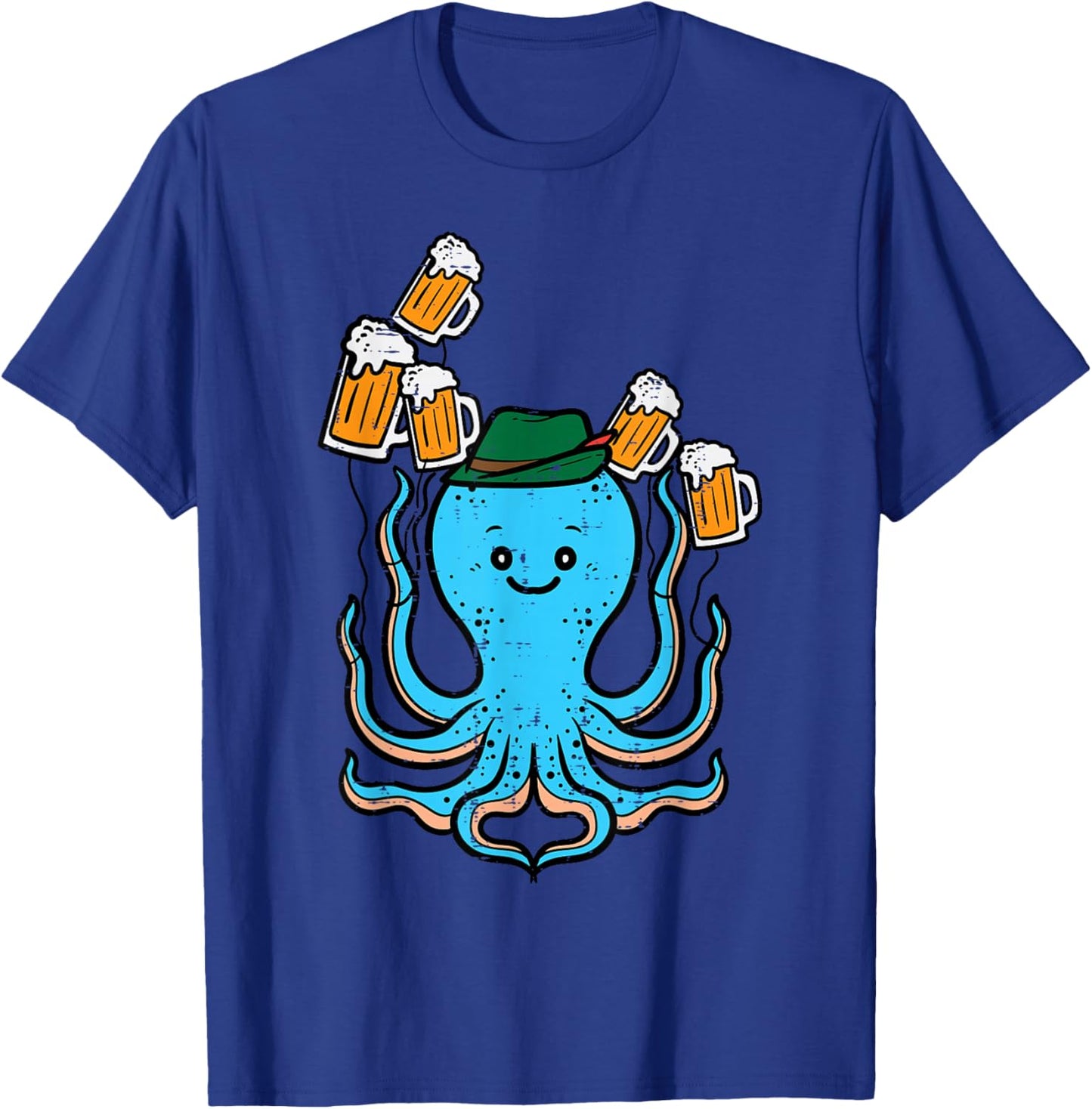 Octopus Bavarian Octoberfest German Oktoberfest Men Women T-Shirt - T-Shirt | Royal
