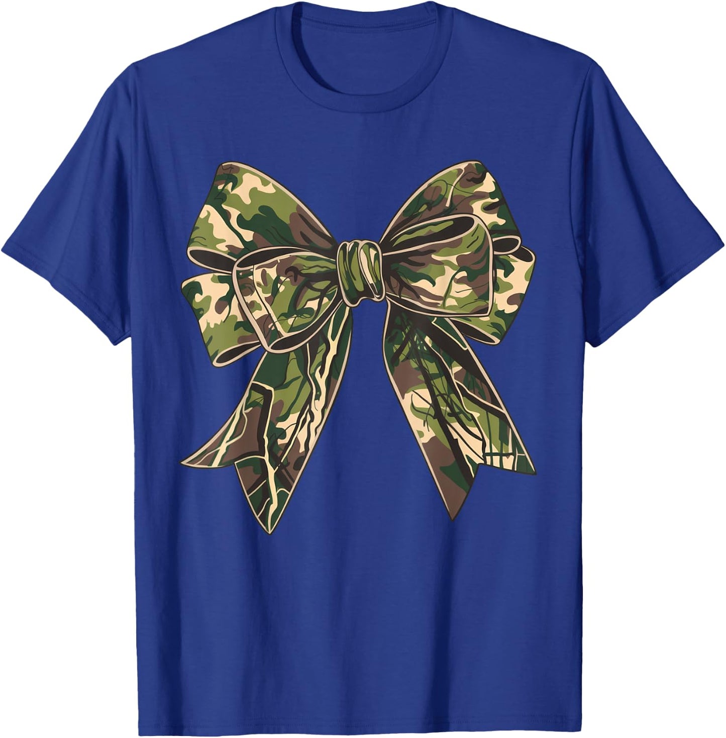 Camo Coquette Bow Hunt Duck Hunting Camouflage T-Shirt - T-Shirt | Royal