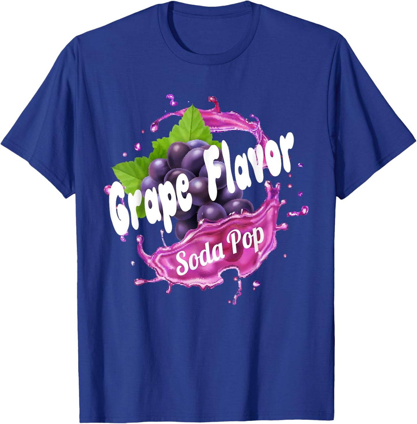 Grape Flavor Soda Pop Costume for Adults and Kids T-Shirt - T-Shirt | Royal