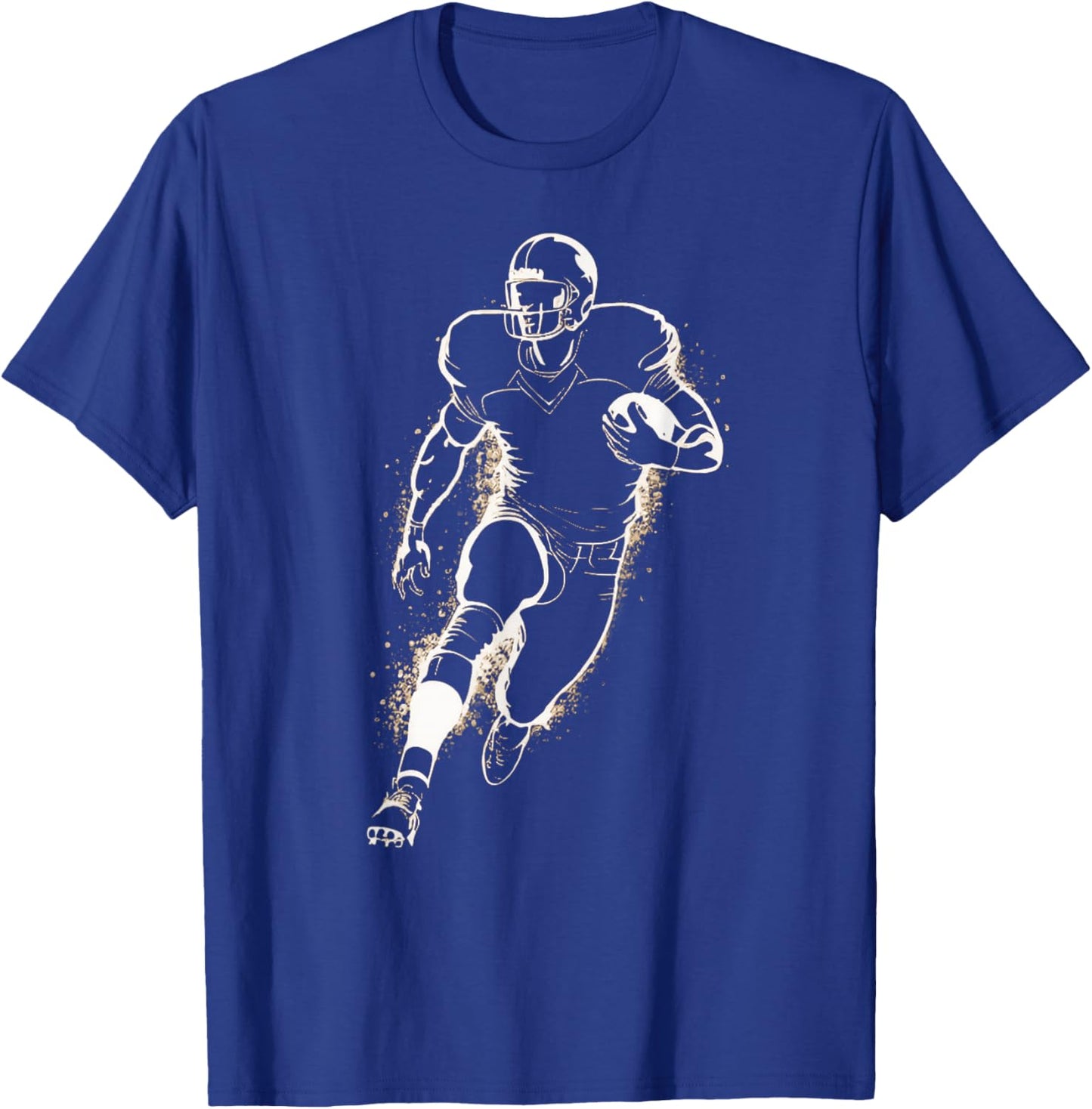 Football Player Action Silhouette Minimal T-Shirt - T-Shirt | Royal