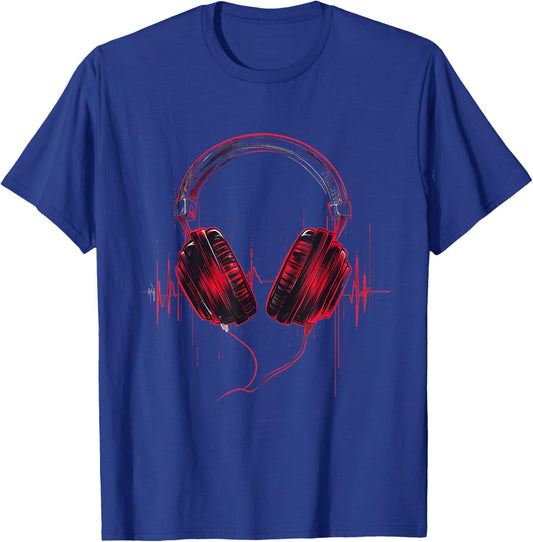 Turntable DJ Music Animals Black Music Themed DJ , , Small, Short Sleeve, Classic Fit, Imported, Polyester 100% T-Shirt - T-Shirt | Royal