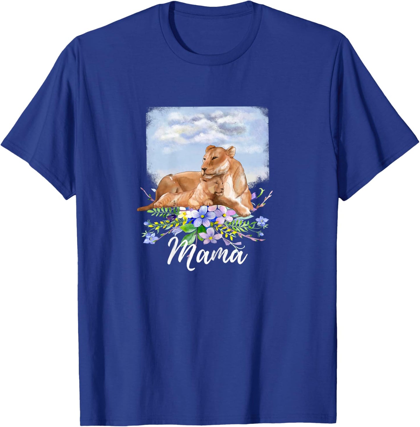 Mama Lion Mom Lioness and Cub Mommy Gift Mothers Day T-Shirt - T-Shirt | Royal