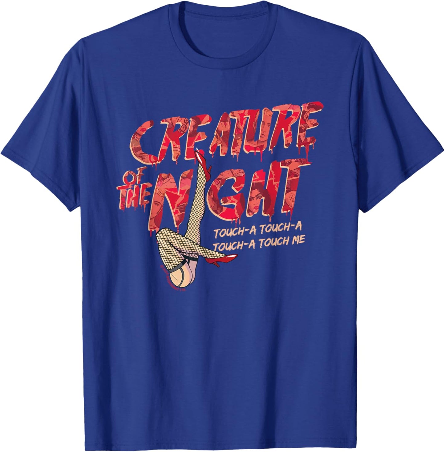 Rocky Horror Show Creature Of The Night Legs Touch-A Light T-Shirt - T-Shirt | Royal