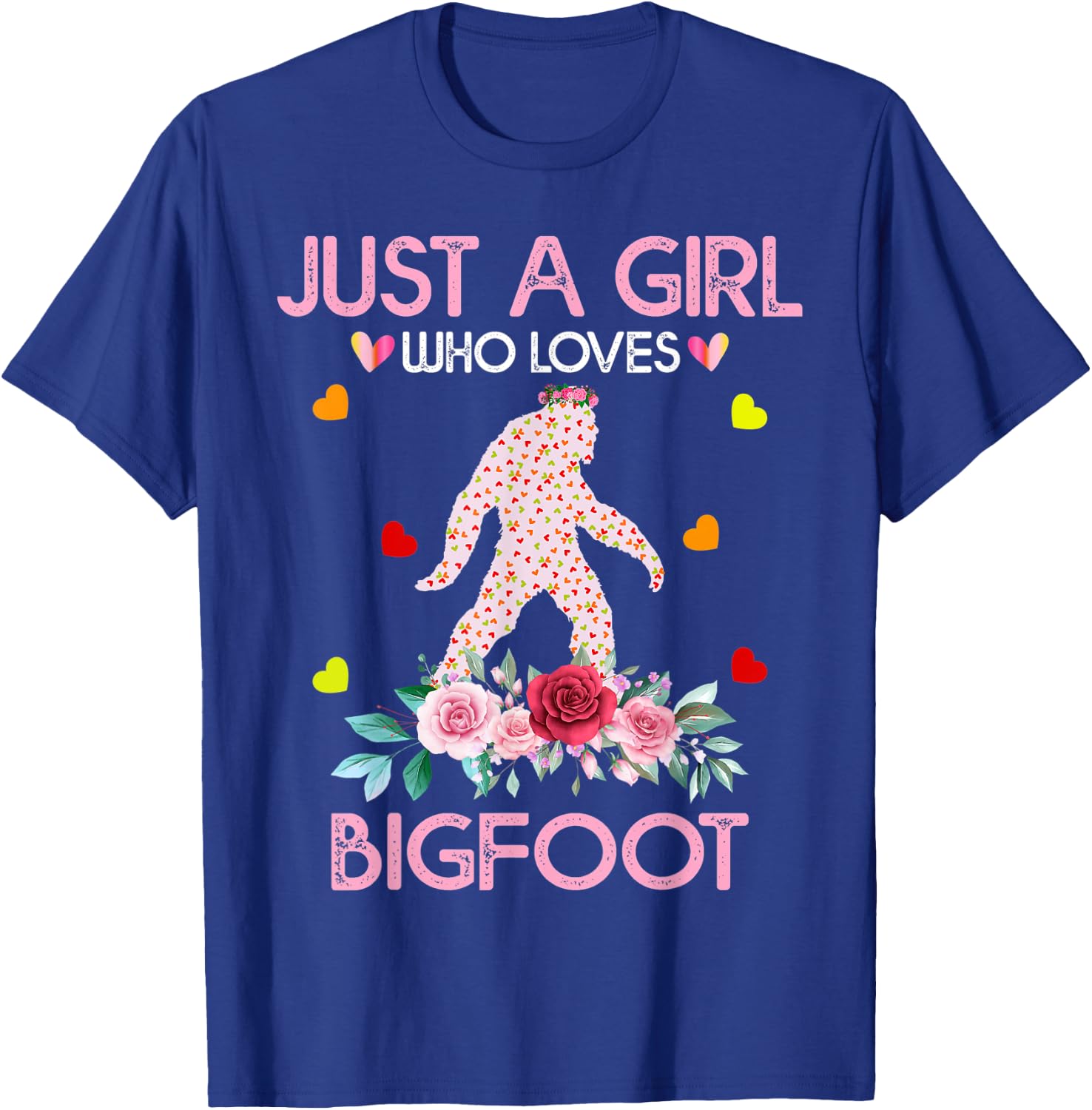 Bigfoot Shirt Kids Just A Girl Who Loves Bigfoot T-Shirt - T-Shirt | Royal