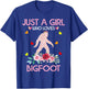 Bigfoot Shirt Kids Just A Girl Who Loves Bigfoot T-Shirt - T-Shirt | Royal