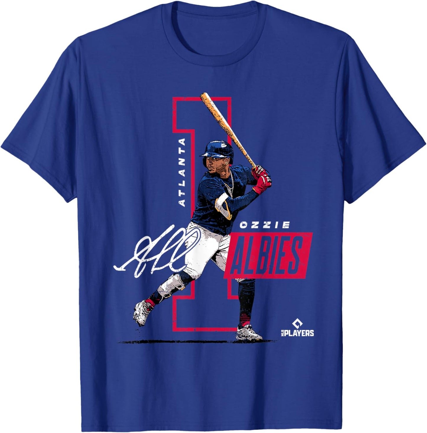 Ozzie Albies | Atlanta Baseball MLB Players | MLBALB4010 T-Shirt - T-Shirt | Royal