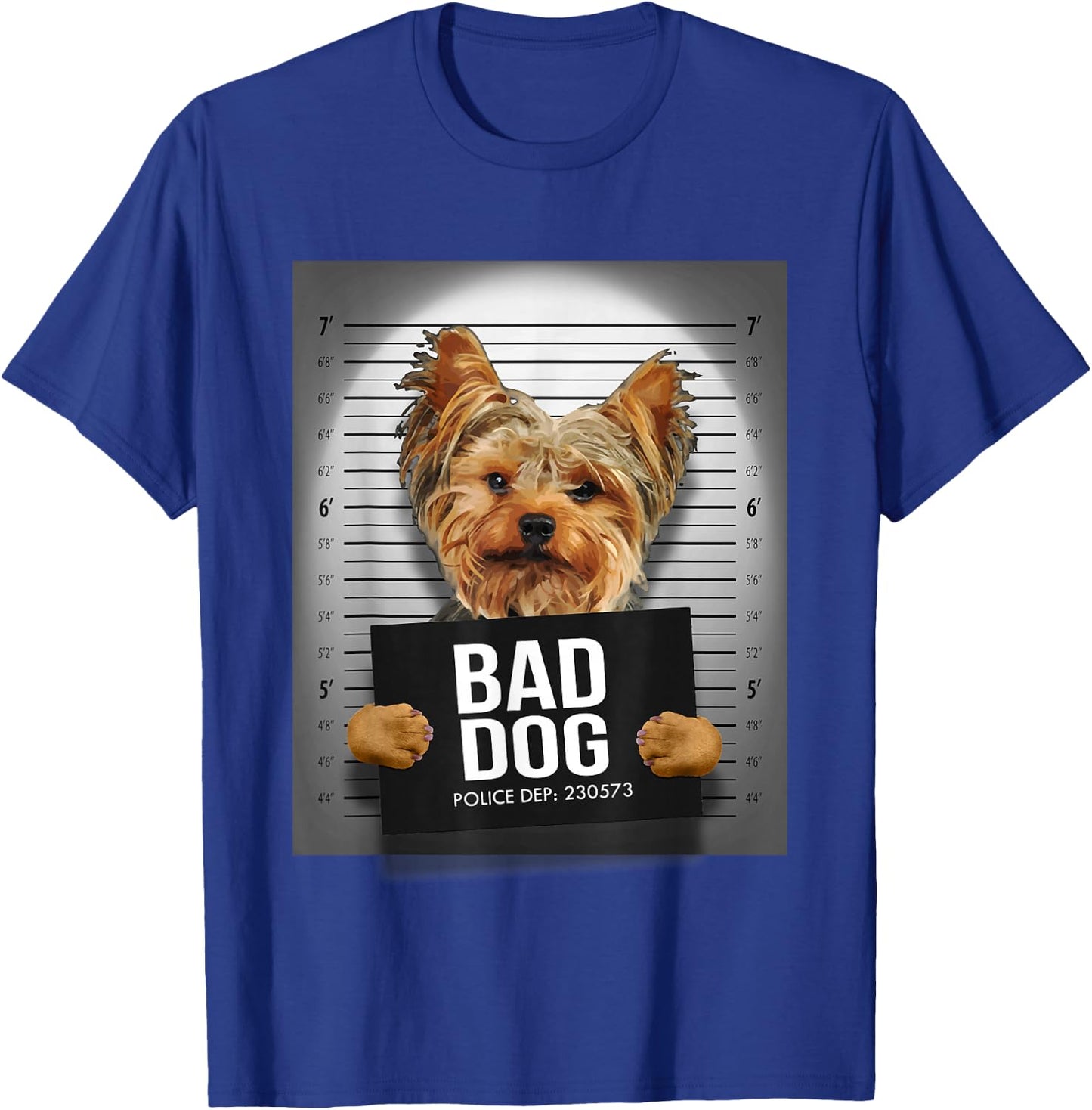 Yorkie Mugshot Shirt T-Shirt - T-Shirt | Royal