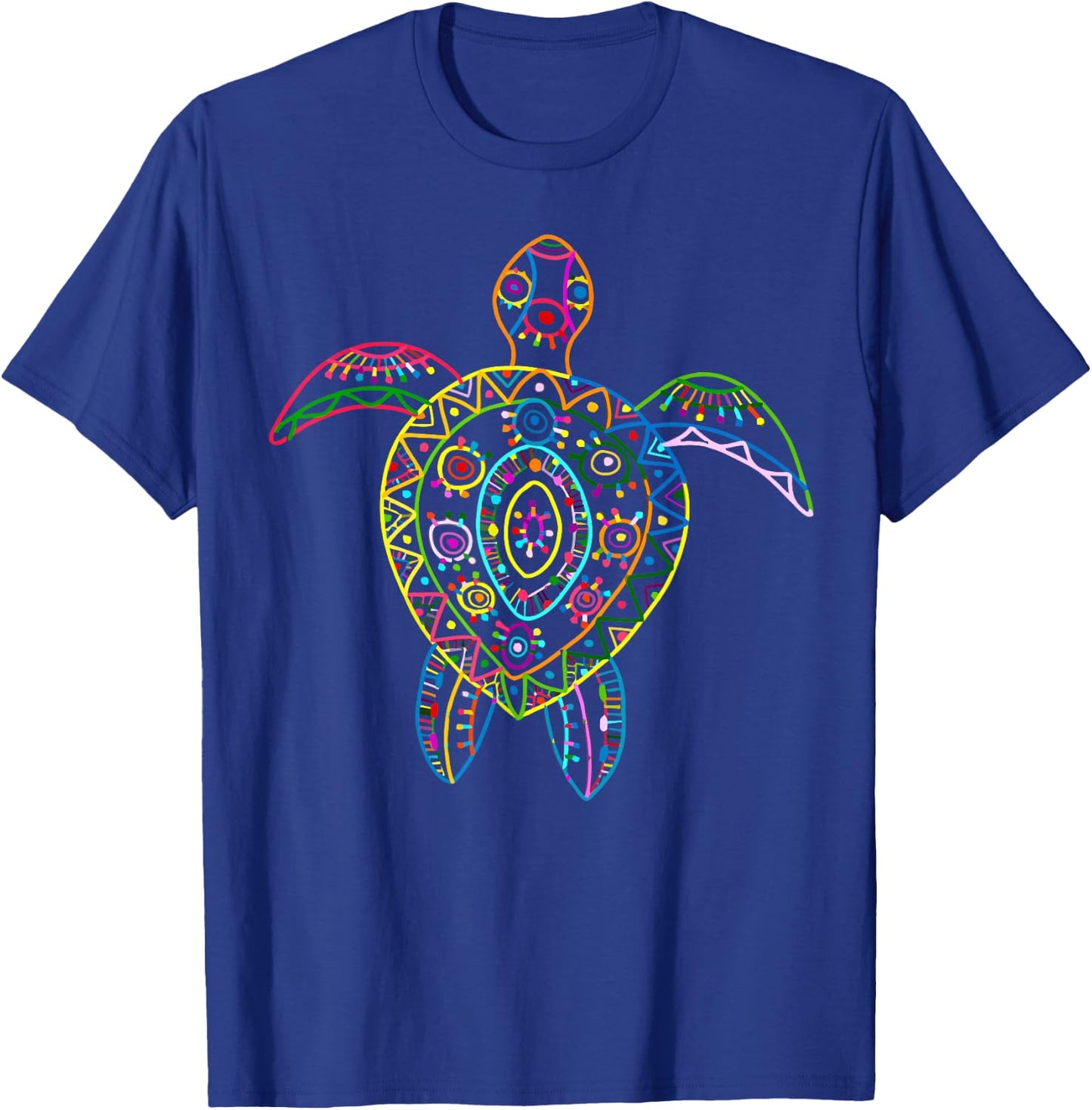 Turtle Graphic Sea Animal Vintage Hawaiian Turtle Summer T-Shirt - T-Shirt | Royal