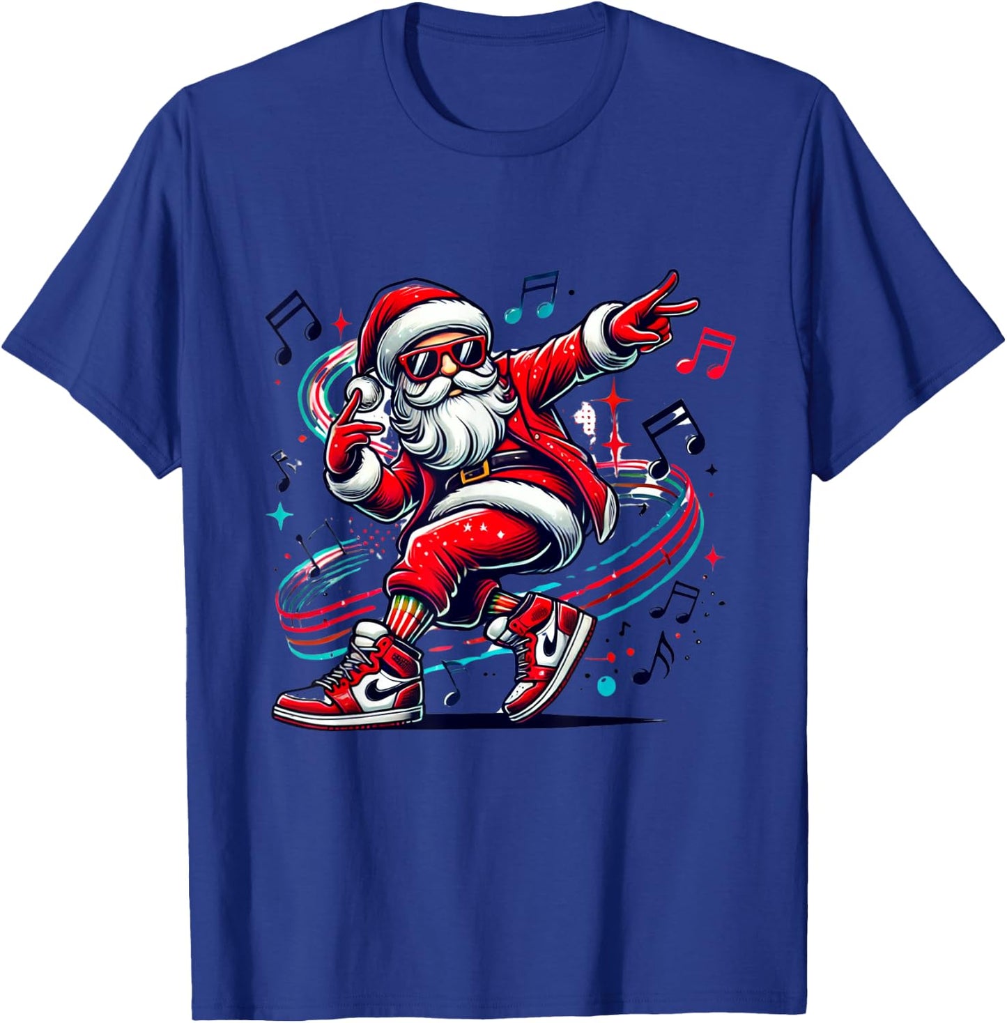 Christmas Santa Hip Hop Dance Funny Xmas T-Shirt - T-Shirt | Royal