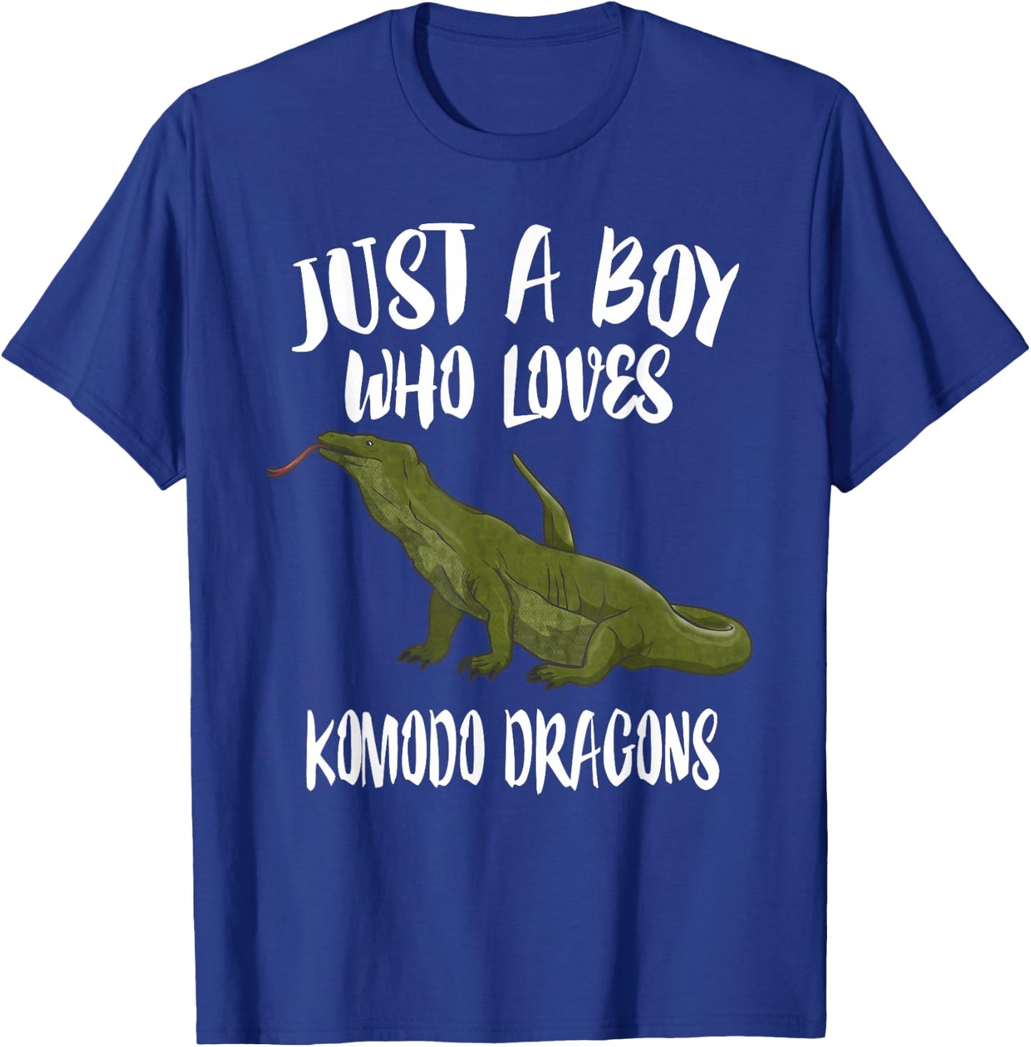 Just A Boy Who Loves Komodo Dragons Animal Gift T-Shirt - T-Shirt | Royal