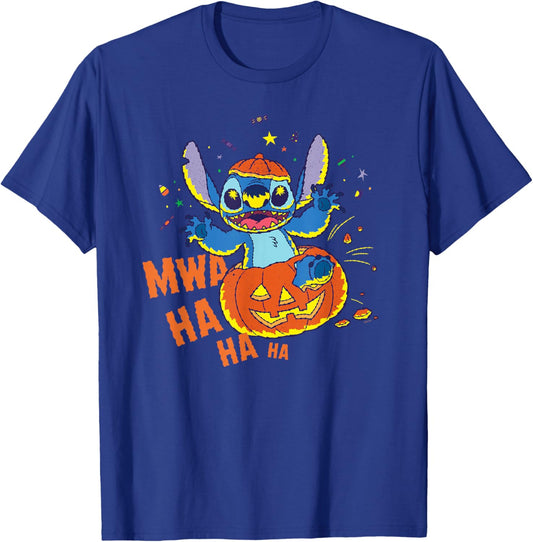 Disney Stitch Jack-o’-Lantern Surprise Mwa Ha Ha Halloween T-Shirt - T-Shirt | Royal