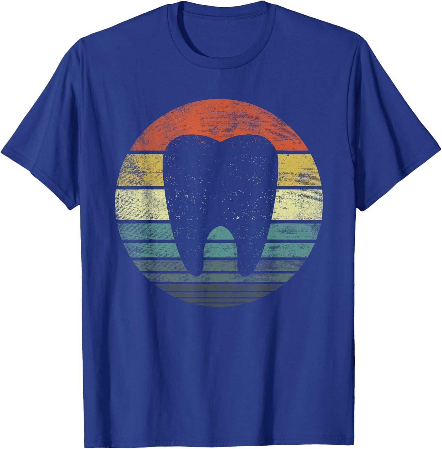 Dentist Gifts Dental Assistant Hygienist Retro Molar Tooth T-Shirt - T-Shirt | Royal