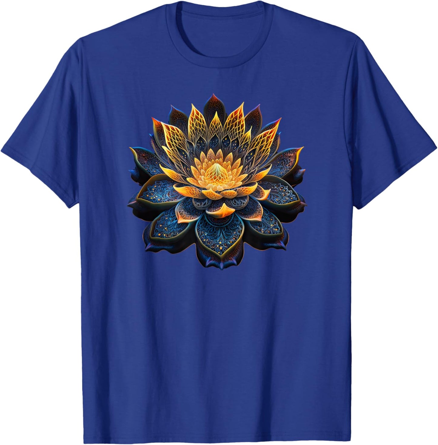 Lotus Flower Yoga Zen Bohemian Namaste Meditation T-Shirt - T-Shirt | Royal