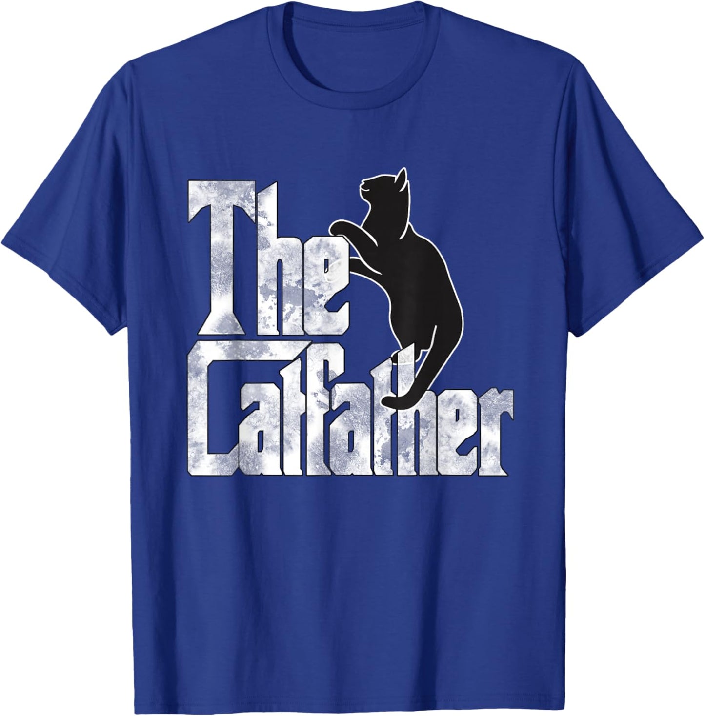 The Catfather Black Cat Father Mafia Whiskers Male Daddy T-Shirt - T-Shirt | Royal