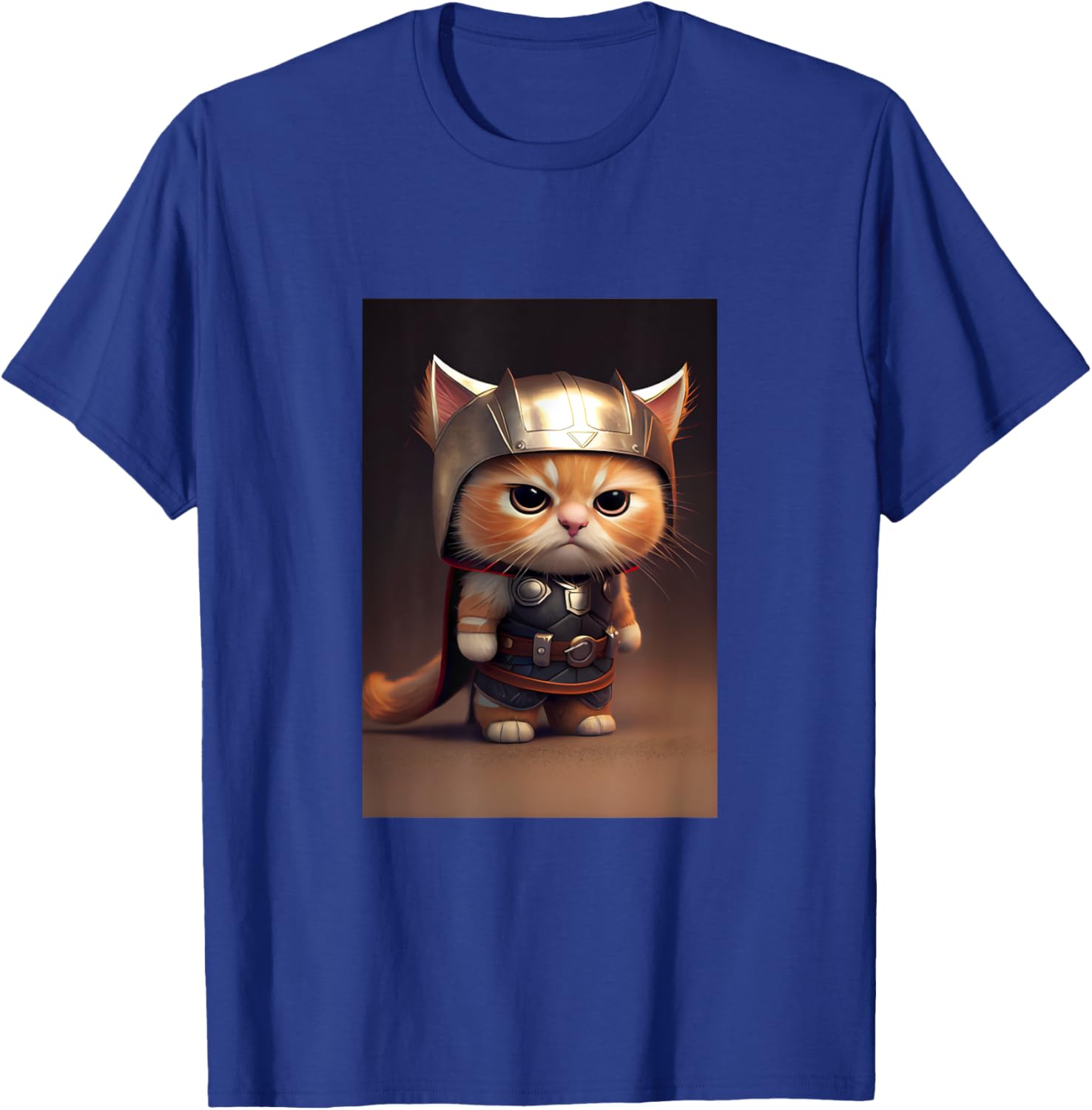 Cool Wild Super Hero Cat Outfit Illustration Graphic Designs T-Shirt - T-Shirt | Royal